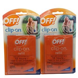Lot of 2 OFF! Clip-On Mosquito Repellent Refills‎ 2 Packs - 4 Refills Total